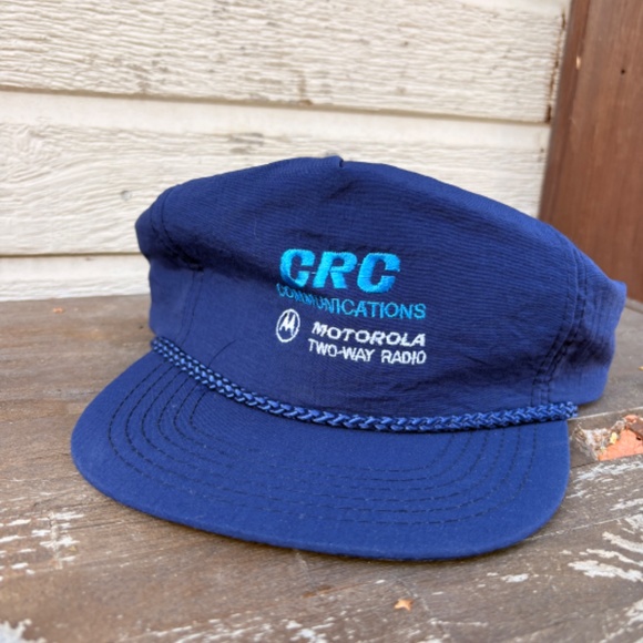 vintage MOTOROLA 2 way radio trucker hat snapback rope - Picture 2 of 6